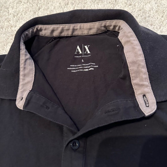 Armani Exchange - Men’s Black Polo Shirt - Size Large - Picture 2 of 8